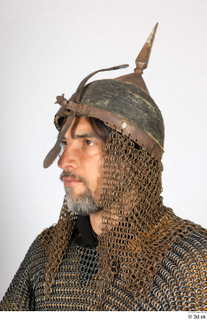  Photos Medieval Knight in Turkish Helmet 1 Chainmail hood Medieval Soldier Plate armor Turkish Helmet head 0002.jpg